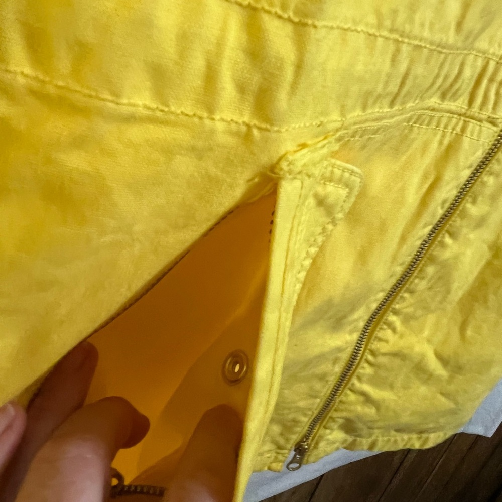 J. Crew Women’s‎ Yellow Light Weight Full Zip Hooded Anorak- Size Small - Picture 9 of 12